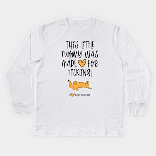 This Tummy Was Made For Tickling Kids Long Sleeve T-Shirt